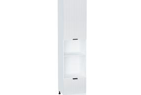 Шкаф пенал под встраиваемую бытовую технику Евро Лайн 600Н (для верхних шкафов 920) Белый / Белый