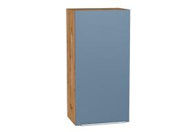 Шкаф верхний Фьюжн 450Н Silky Blue / Дуб Вотан