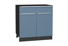 Шкаф нижний с 1 ящиком Фьюжн 800 Silky Blue / Graphite
