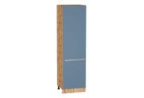 Шкаф пенал Фьюжн 600 (для верхних шкафов 720) Silky Blue / Дуб Вотан