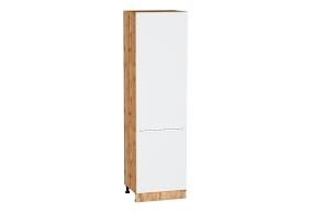 Шкаф пенал Фьюжн 600 (для верхних шкафов 720) Silky White / Дуб Вотан