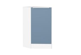 Шкаф нижний торцевой Фьюжн 300 (прав.) Белый / Silky Blue