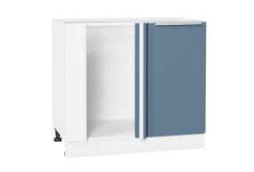Шкаф нижний угловой Фьюжн 990М Silky Blue / Белый