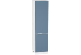 Шкаф пенал Фьюжн 600Н (для верхних шкафов 920) Silky Blue / Белый