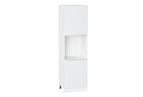 Шкаф пенал под бытовую технику Фьюжн 600 (для верхних шкафов 720) Silky White / Белый