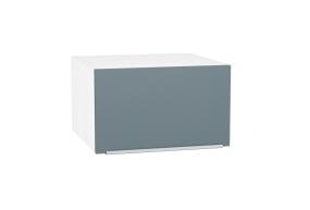 Шкаф верхний горизонтальный с увеличенной глубиной Фьюжн 610 Silky Blue / Белый