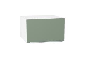 Шкаф верхний горизонтальный с увеличенной глубиной Фьюжн 610 Silky Mint / Белый