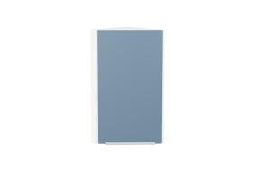 Шкаф верхний торцевой Фьюжн 300 Silky Blue / Белый