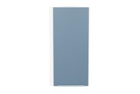 Шкаф верхний торцевой Фьюжн 300Н Silky Blue / Белый