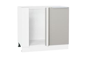 Шкаф нижний угловой Фьюжн 990М Silky Light Grey / Белый