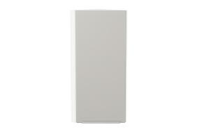 Шкаф верхний торцевой Фьюжн 300Н Silky Light Grey / Белый