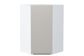 Шкаф верхний угловой Фьюжн 590Н Silky Light Grey / Белый
