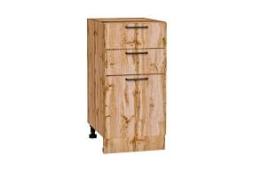 Шкаф нижний с 3-мя ящиками Флэт 400 Wotan Oak 2S / Дуб Вотан