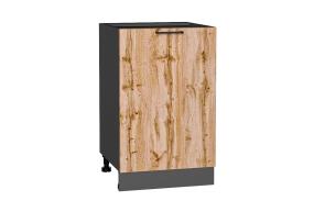 Шкаф нижний под мойку Флэт 500 Wotan Oak 2S / Graphite