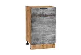 Шкаф нижний с 1 ящиком Флэт 500 Temple Stone 2S / Дуб Вотан