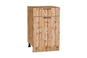 Шкаф нижний с 1 ящиком Флэт 500 Wotan Oak 2S / Дуб Вотан