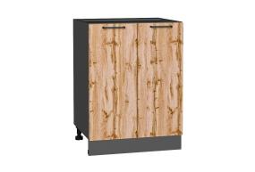 Шкаф нижний под мойку Флэт 600 Wotan Oak 2S / Graphite