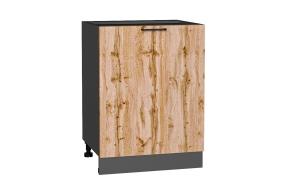 Шкаф нижний под мойку Флэт 600М Wotan Oak 2S / Graphite