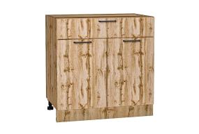Шкаф нижний с 1 ящиком Флэт 800 Wotan Oak 2S / Дуб Вотан