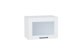 Шкаф верхний горизонтальный со стеклом Флэт 500 White In 2S / Белый