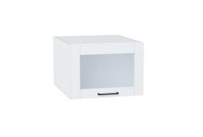 Шкаф верхний горизонтальный с увеличенной глубиной со стеклом Флэт 510 White In 2S / Белый