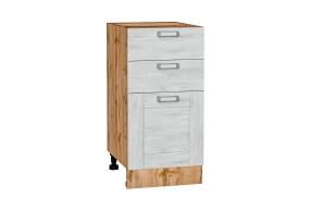 Шкаф нижний с 3-мя ящиками Лофт 400 Nordic Oak / Дуб Вотан