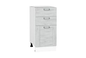 Шкаф нижний с 3-мя ящиками Лофт 400 Nordic Oak / Белый