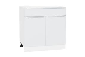 Шкаф нижний с 1 ящиком Фьюжн 800 Silky White / Белый