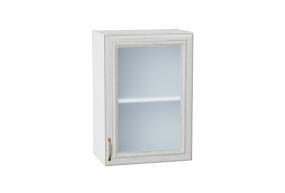 Шкаф верхний со стеклом Шале 500 White Dreamline / Белый