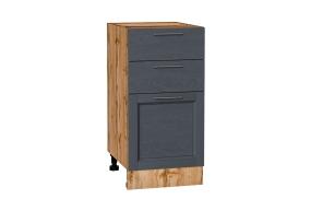Шкаф нижний с 3-мя ящиками Сканди 400 Graphite Softwood / Дуб Вотан