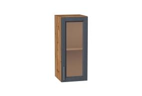 Шкаф верхний со стеклом Сканди 300 Graphite Softwood / Дуб Вотан