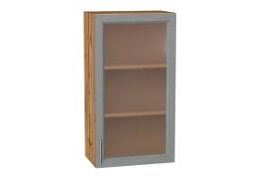 Шкаф верхний со стеклом Сканди 500Н Grey Softwood / Дуб Вотан