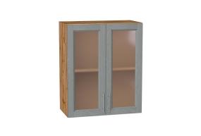 Шкаф верхний со стеклом Сканди 600 Grey Softwood / Дуб Вотан