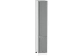 Шкаф пенал Сканди 400Н (для верхних шкафов 920) Grey Softwood / Белый