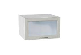 Шкаф верхний горизонтальный с увеличенной глубиной со стеклом Сканди 610 Cappuccino Softwood / Белый