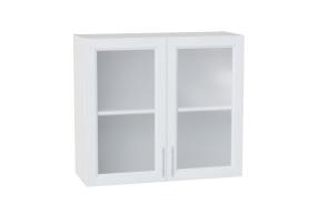 Шкаф верхний со стеклом Сканди 800 White Softwood / Белый