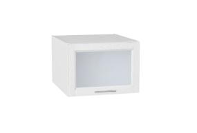 Шкаф верхний горизонтальный с увеличенной глубиной со стеклом Сканди 510 White Softwood / Белый