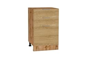 Шкаф нижний с 3-мя ящиками с декором Терра 500 Ель Карпатская / Дуб Вотан