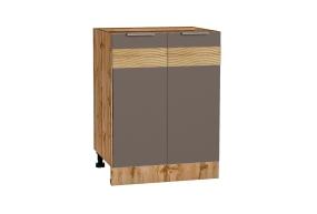 Шкаф нижний с декором Терра 600 Смоки Софт / Дуб Вотан