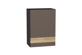 Шкаф верхний с декором Терра 500DR Смоки Софт / Graphite