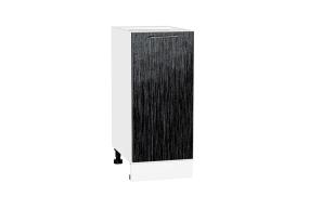 Шкаф нижний Валерия-М 350 Чёрный металлик дождь / Белый
