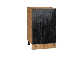 Шкаф-мойка Валерия-М 500 Чёрный металлик дождь / Дуб Вотан