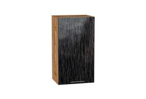 Шкаф верхний Валерия-М 400 Чёрный металлик дождь / Дуб Вотан