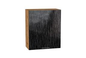 Шкаф верхний Валерия-М 600М Чёрный металлик дождь / Дуб Вотан