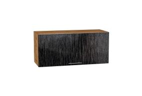 Шкаф верхний горизонтальный Валерия-М 800 Чёрный металлик дождь / Дуб Вотан