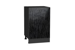 Шкаф-мойка Валерия-М 500 Чёрный металлик дождь / Graphite