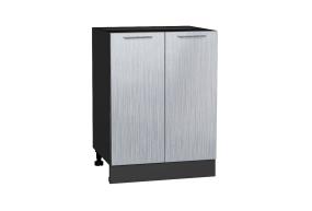 Шкаф-мойка Валерия-М 600 Серый металлик дождь светлый / Graphite