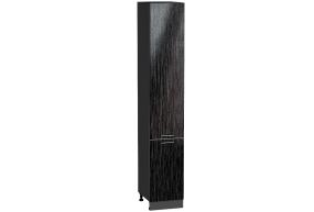 Шкаф пенал Валерия-М 400Н (для верхних шкафов 920) Чёрный металлик дождь / Graphite