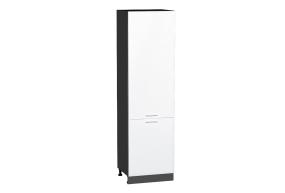 Шкаф пенал Валерия-М 600 (для верхних шкафов 720) Белый металлик / Graphite