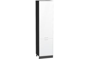 Шкаф пенал Валерия-М 600Н (для верхних шкафов 920) Белый металлик / Graphite